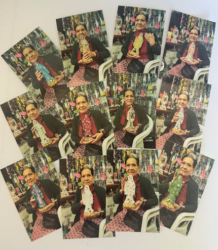 Doña Queta Hand Dressed Santa Muerte Statue With Hand Written Blessings & Photo