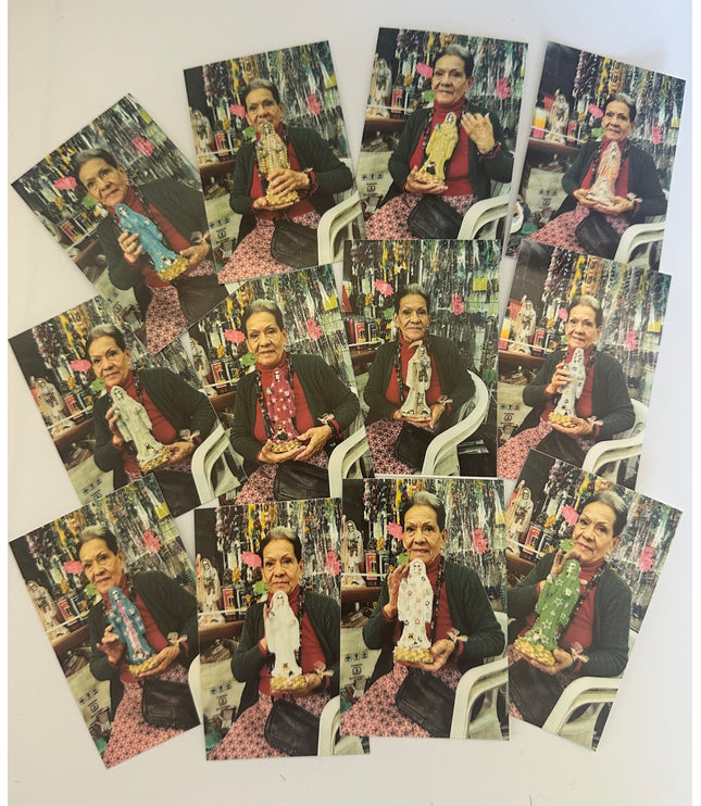 Doña Queta Hand Dressed Santa Muerte Statue With Hand Written Blessings & Photo