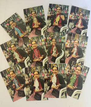 Doña Queta Hand Dressed Santa Muerte Statue With Hand Written Blessings & Photo