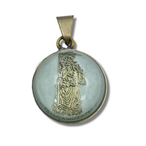 Vintage Amuleto Místico de la Santísima Muerte en colores