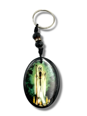 Resin w/ Full Color Santa Muerte Keychain
