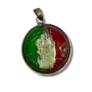 Vintage Amuleto Místico de la Santísima Muerte en colores