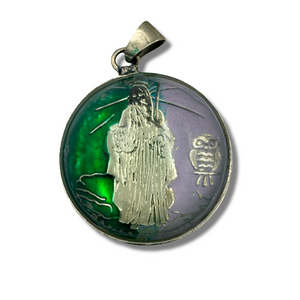 Vintage Amuleto Místico de la Santísima Muerte en colores