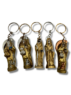 Resin Santa Muerte Keychain