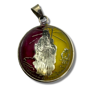 Vintage Amuleto Místico de la Santísima Muerte en colores