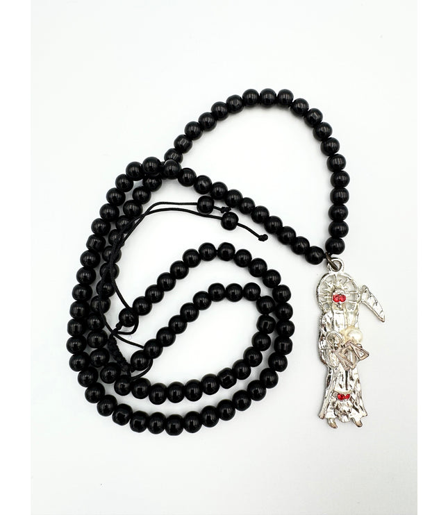 Rosario Negro Protector De La Santa Muerte Del Vacío