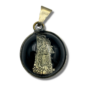 Vintage Amuleto Místico de la Santísima Muerte en colores