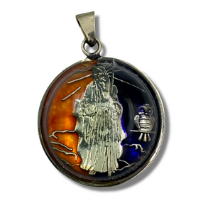 Vintage Amuleto Místico de la Santísima Muerte en colores