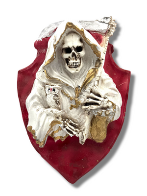 Vintage Santa Muerte Wall Relic Plaque