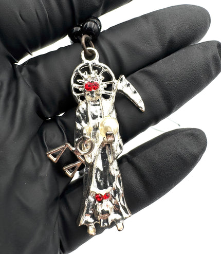 Rosario Negro Protector De La Santa Muerte Del Vacío