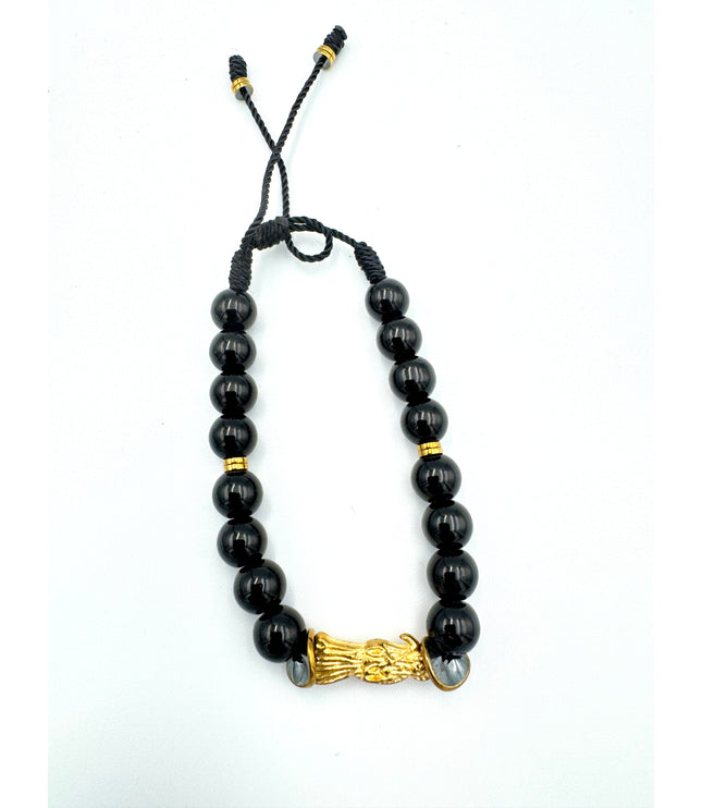 Beaded Santa Muerte Pulsera