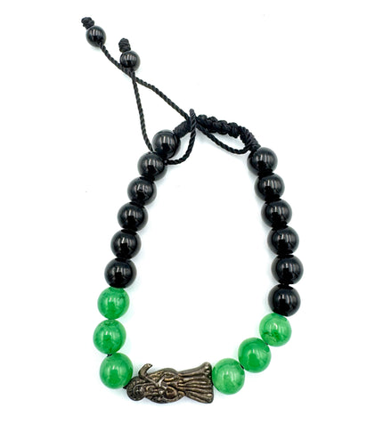 Beaded Santa Muerte Pulsera