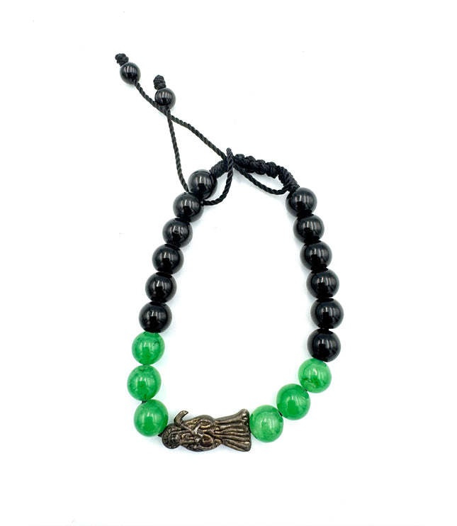 Beaded Santa Muerte Pulsera