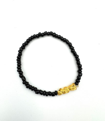 Pulsera Negra De Protección Y Abundancia