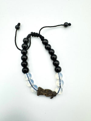 Beaded Santa Muerte Pulsera
