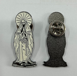 Santa Muerte Negra GITD Enamel Pin