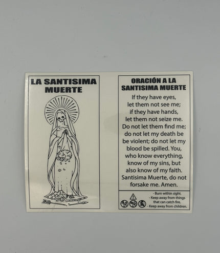 Veladora Milagrosa De la Santísima Muerte de las Flores Secas