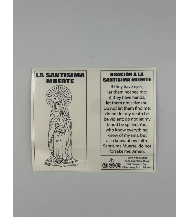 Veladora Milagrosa De la Santísima Muerte de las Flores Secas