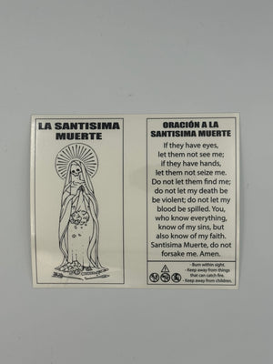 Veladora Milagrosa De la Santísima Muerte de las Flores Secas