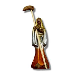 Santa Muerte Travelers Statue With Removal Scythe
