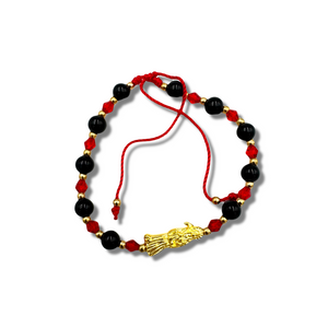 Beaded Santa Muerte Pulsera