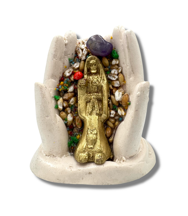 Offering Hands Crystal Loaded Figure