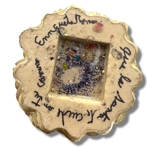 Doña Queta Hand Dressed Santa Muerte Statue With Hand Written Blessings & Photo