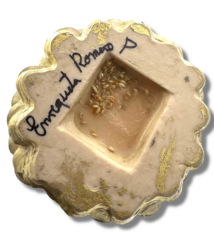 Doña Queta Hand Dressed Santa Muerte Statue With Hand Written Blessings & Photo