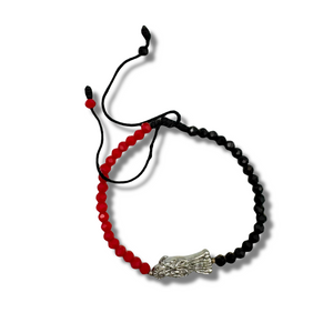 Beaded Santa Muerte Pulsera