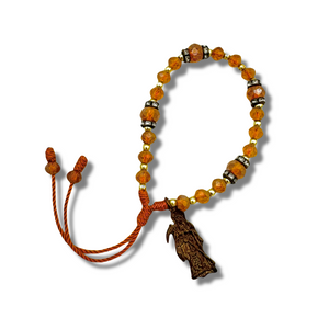 Beaded Santa Muerte Pulsera