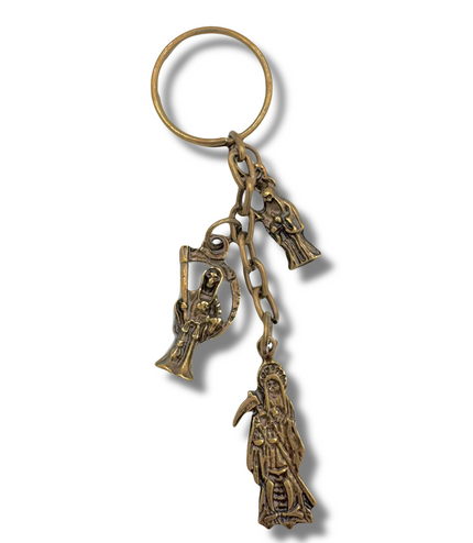 Tres Estilos De Santa Muerte Keychain