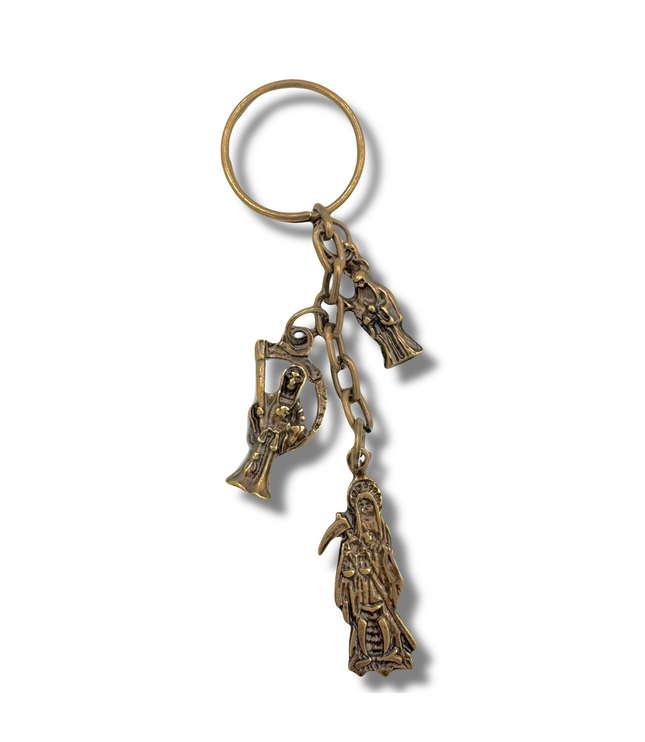Tres Estilos De Santa Muerte Keychain