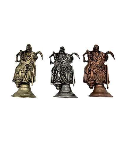 Metal Altar Piece - Santa Muerte En Su Trono