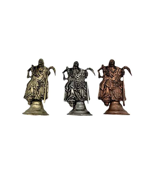 Metal Altar Piece - Santa Muerte En Su Trono