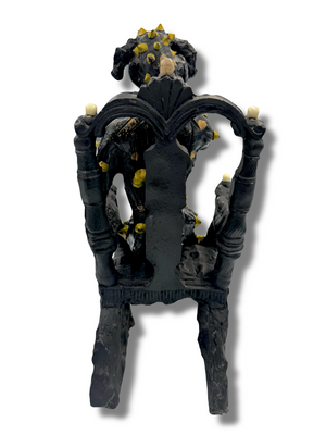Horned Plague Effigy Throne Statue – Occult Figure