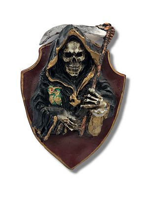 Vintage Santa Muerte Wall Relic Plaque