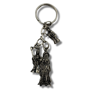 Tres Estilos De Santa Muerte Keychain
