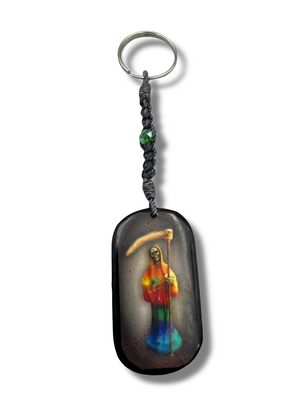Resin w/ Full Color Santa Muerte Keychain