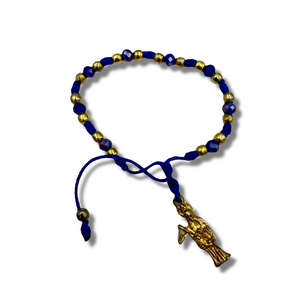 Beaded Santa Muerte Pulsera