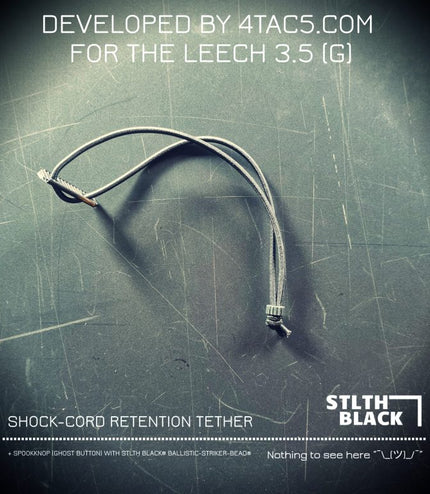 SHOCK-CORD RETENTION TETHER + GHOST BUTTON + BALLISTIC-STRIKER-BEAD® BY STLTH BLACK®